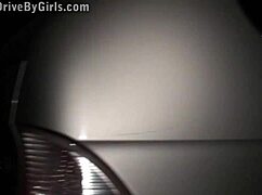 Public Cum Shot Through Car Window to Blonde Girl Face