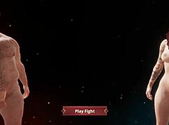 Ethan battles Kiara in naked 3D fighter game with steamy action