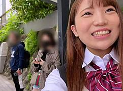 Active high school girl gets creampied in doggy at love hotel