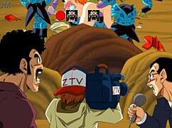 Bulma Adventure 4 - Mr Satan Watches Miss Piiza Pizza Gangbanged at Cell Games.