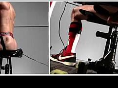 Rim chair for gay bondage and rimjob