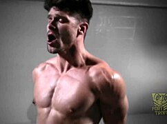 Rim chair for gay bondage and rimjob