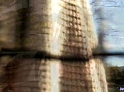 uhh, can’t believe this stockinged milf babe is just eatin’ dick outdoors like that!