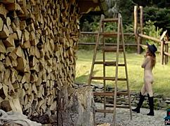 Tiny teen Kate Great strips naked outdoors for Playboy.