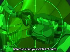 slave in prison bondage getting double penetrated, deepthroated, and gangbanged