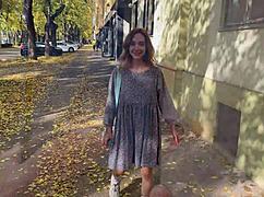 I controlled her toy on street, then fucked her hard