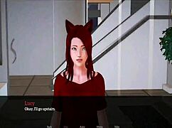 in my new family cartoon, the redhead gets her ass and tits played with