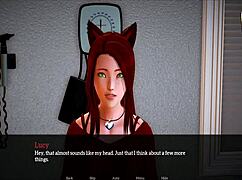 in my new family cartoon, the redhead gets her ass and tits played with