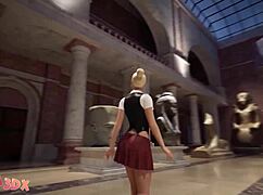 futa3dx hot futa babes with big dicks bang hard in museum