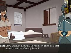 korra's big tits get sucked and she swallows cum as a furry