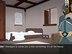 korra's big tits get sucked and she swallows cum as a furry