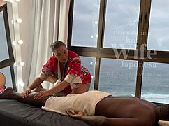 Ever seen an Asian masseuse work a relaxing massage until he can’t resist?