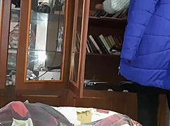 Classmate Searches Book While I Masturbate Under Covers