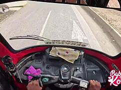 peruvian picks up slutty schoolgirl for outdoor blowjob in mototaxi