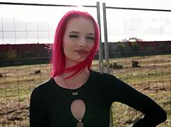 German Scout picks skinny redhead teen KimKaty for first porn casting. She rides hard with tight pussy.