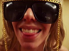 Queen of hell and gibby the clown engage in a hardcore fuck fest after the disco party, with doggystyle action and riding.