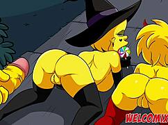 is this special halloween night simpsons porn with big cocks?