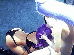 Evelynn futa fucks kaisa's ass with blowjob in lol kda hentai