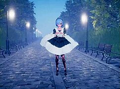 Cute anime girl dances seductively before getting fucked hard in part 2