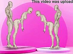 Twins fucking girls hard in wild cartoon action.