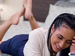 milf wives lick each other on the bed