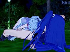 chris yukine, tsubasa, and maria in wild lesbian symphogear hentai action 😍