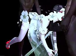 Two Big Black Cocks Fuck Big Boobs Chick Hard In 3D Animation 244