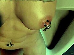 Teen bathroom slut pisses while getting tight ass drilled hard