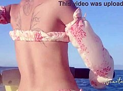 Skinny teen gets cumshot in tight pussy after jet ski fun on beach
