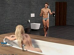 Submissive with big natural tits gets fucked and cumshot in project atmosphere gameplay