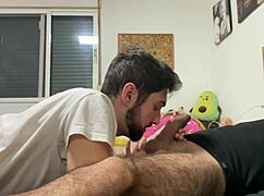 inviting my straight buddy to suck my big cock and cum in his mouth 😏