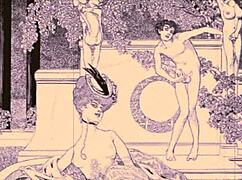 vintage erotic illustrations featuring retro cartoon styles, antique designs, anime, and hentai