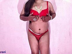 why does sissy shrutee crossdress in lingerie for a gay handjob orgasm?