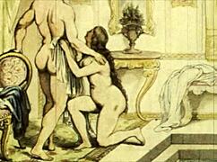 Vintage Erotic Illustration with Retro Charm