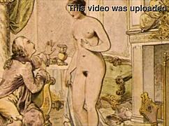 Vintage Erotic Illustration with Retro Charm