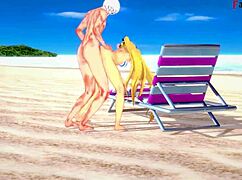 Marie Rose Bikini Sex On Beach In 3d Cartoon Fantasy
