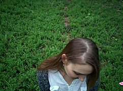 powerful cumshot covers sexy nympho’s face in forest adventure part 2