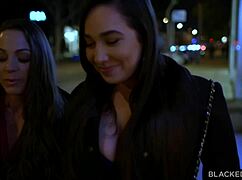 Two party girls cheat with big blacks after club 😈