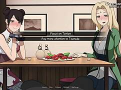 Hey, Tsunade and Tenten give handjobs in a public restaurant scene!