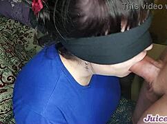 Home Blowjob with Huge Cumshot