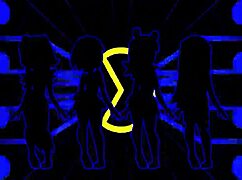 pacman ghost girls dance in three phases at 1080p
