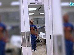Hot Fit Milf Nurse Fired for Flashing Pussy at Hospital!