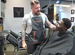 Rocco Steele, Pound My Romance Bareback in This Barbershop