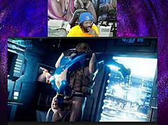 Bald Pussy Jaheira Fucked in Ass While Aerith Watches Tifa POV