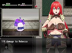 Redhead Girl Saves Boy with Big Tits Ass in Public Outdoor Anime