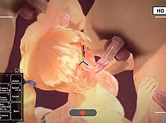 blonde girl in anime hentai has a lot of fun exploring new adventures part 2