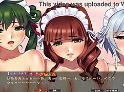 Maid-san and friends dive into a wild orgy in the final game scene.