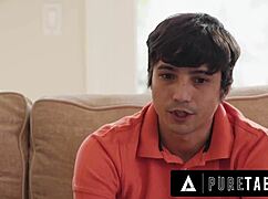 Pure Taboo: Desperate MILF Pristine Edge Begs Stepson for Job While Riding Hard