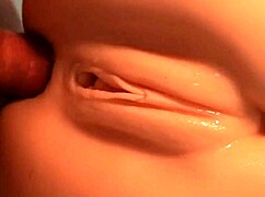 Wow, this doll's tight holes feel so real for double fun! 😜