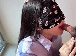 pov story of a thai girl giving an uncensored blowjob in a wild bedroom session